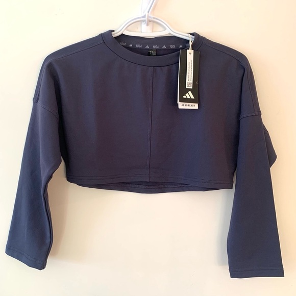 ADIDAS Yoga Aeroready Cropped Sweatshirt - Picture 1 of 6